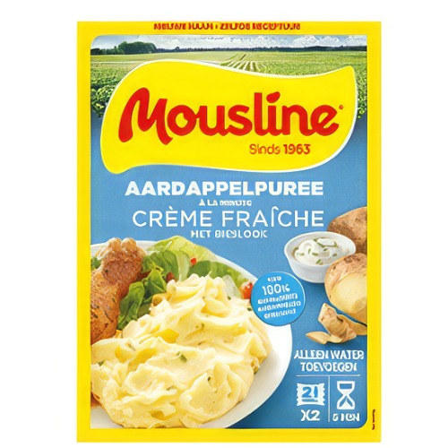 Aardappelpuree a la minute creme fraiche met bieslook