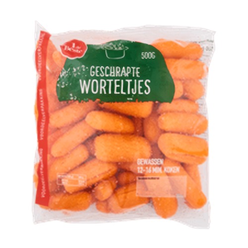 Wortel/peentjes geschrapt (500g)