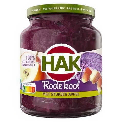 Rode kool met stukjes appel 355 gram